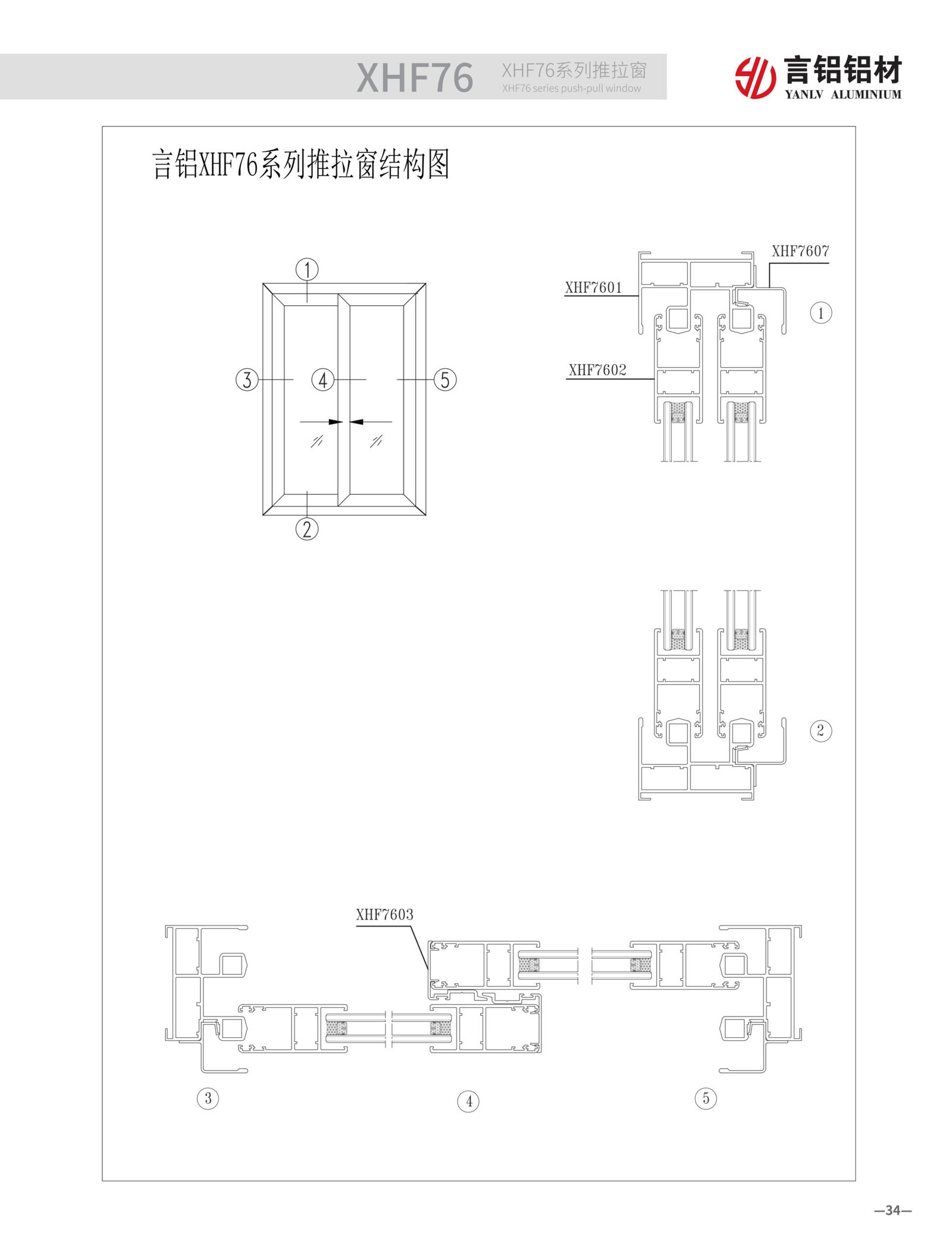 XHF76 Series Sliding Window exterior view. Ultra-slim frames with oversized glass area, showcasing excellent thermal performance and modern aesthetics