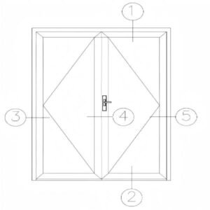 PW50D Series Aluminum Swing Door overall view. Modern minimalist design with robust structure for commercial and residential entrances.