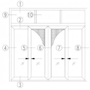 WT112 Series Three-Track Sliding Window exterior view. Independent three-track operation enables 100% ventilation, ultra-slim frames for modern aesthetics