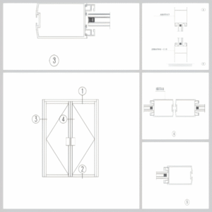 AK46 Series Heavy-Duty Floor-Spring Glass Door overall view. Slim frame design with clear glass facade for commercial building entrances.