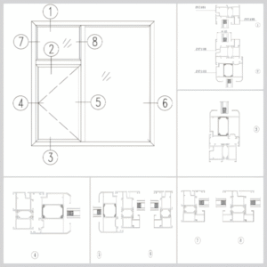 JN71 Series Wide Thermal Casement Window exterior view. Ultra-slim sightlines with large glass area for superior thermal performance and modern aesthetics.