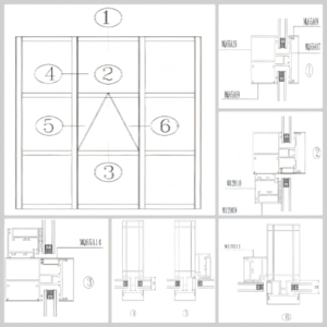 MQB100,120,140 series exposed frame curtain wall