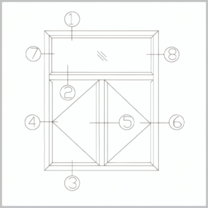 PW50C Series Casement Window exterior view. Ultra-slim frame with large glass area for maximum daylight and modern aesthetics.